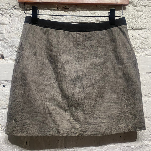 SANDRO
GREY LAMBSKIN SKIRT