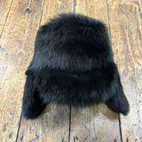 BURBERRY 
BLACK FUR TRAPPER