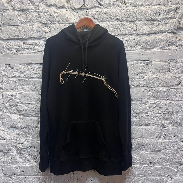 YOHJI YAMAMOTO BLACK LOGO HOODY