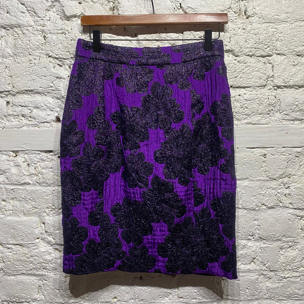PROENZA SCHOULER BLACK/PURPLE SKIRT