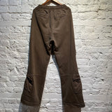ENTIRE STUDIOS BROWN JERSEY CARGO TROUSERS
