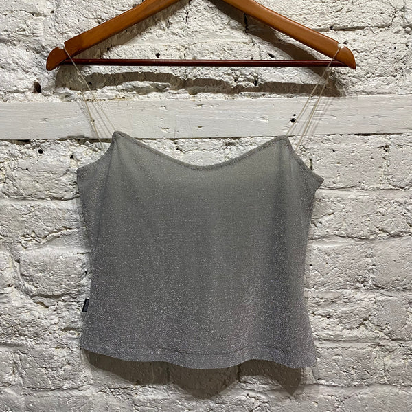 MOSCHINO 
SILVER/GREY LUREX TOP