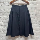 PRADA
MIDNIGHT PLEATED COTTON SKIRT