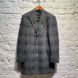 DANIEL TISSU WOOL CHECK OVERCOAT