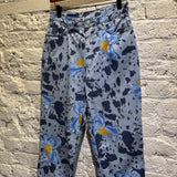 KENZO JEANS FLORAL PRINT WOMENS JEANS