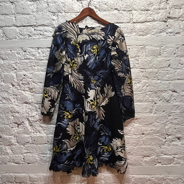 ERDEM FULL SLEEVE FLORAL DRESS