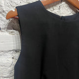 ACNE STUDIOS BLACK COTTON DRESS WITH WHITE COTTON LINING