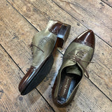 CESARE PACIOTTI
GREEN/BROWN LEATHER LACE UP BROGUES