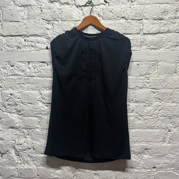 BALENCIAGA BLACK TENCEL VEST TOP