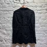 CECILIE BAHNSEN BLACK MOHAIR BLAZER