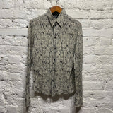 JEAN PAUL GAULTIER
GAULTIER FEMME
BLACK/WHITE PRINT STRETCH SHIRT