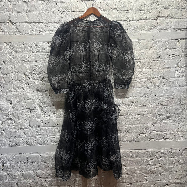 SIMONE ROCHA SHEER FLORAL DRESS