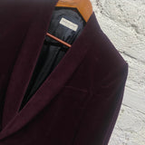 DRIES VAN NOTEN WINE CORDUROY JACKET