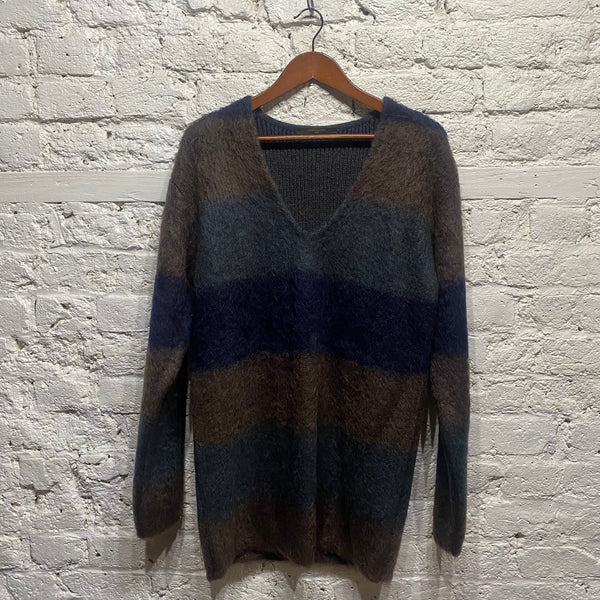 LOUIS VUITTON STRUOE MOHAIR V-NECK SWEATER