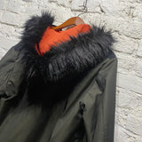 JOESPH HOODED COAT DETACHABLE FUR TRIM/LINING
