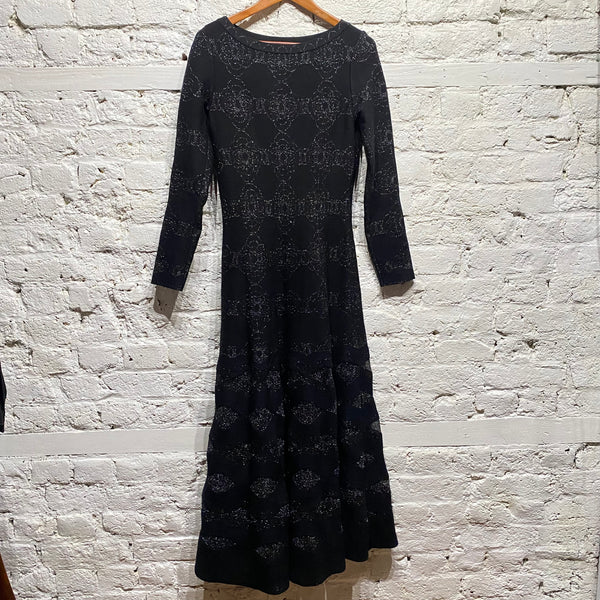 ALAIA WOOL/LUREX DRESS