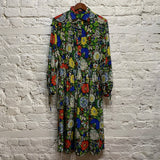 JOSEPH
MULTICOLOURED FLORAL SILK PRINT DRESS