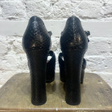 SAINT LAURENT
BLACK PYTHON PLATFORMS 
SIZE 38/ 5 UK