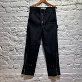 DION LEE 	BLACK HEAVY COTTON TROUSERS