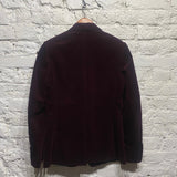 DRIES VAN NOTEN WINE CORDUROY JACKET