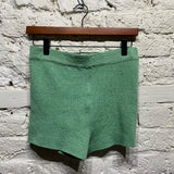 JACQUEMUS GREEN KNIT SHORTS