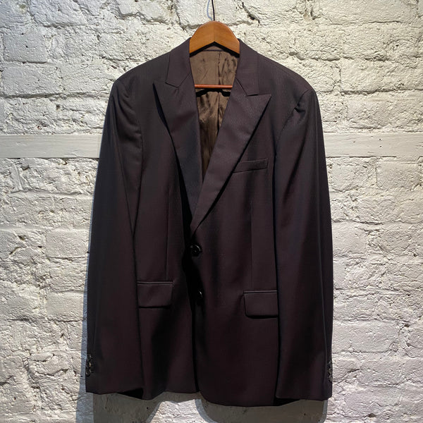 PRADA 2BUTTON POLKA DOT BROWN/BORDEAUX JACKET
