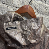 STUSSY VERA HOODED METALLIC OVERCOAT