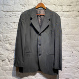 KENZO  HOMME VINTAGE GREY FINE STRIPE SUIT