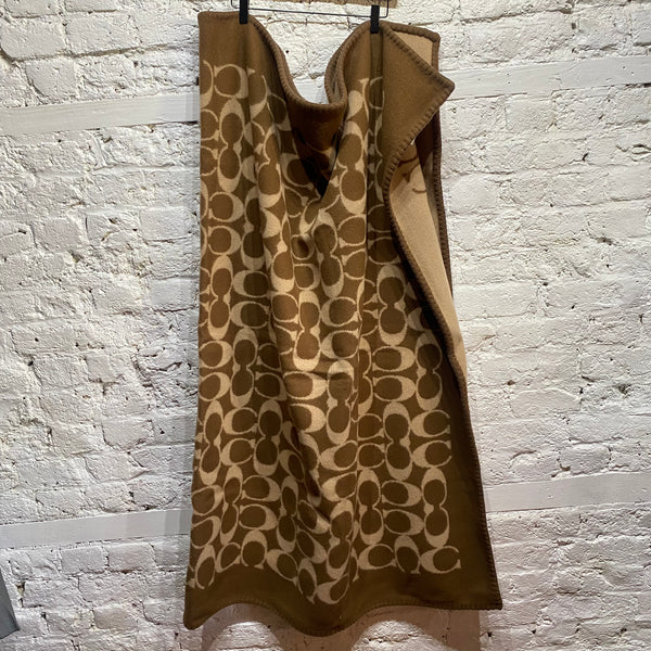COACH MERINO WOOL/CASHMERE BLANKET
