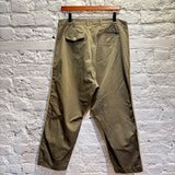 ALEXANDER MCQUEEN	GREEN / TAN DECONSTRUCTED RECONSTRUCTED TROUSERS