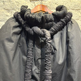 CRAIG GREEN BLACK PADDED CROP TROUSERS