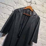 FEAR OF GOD 2017 BLACK LEATHER COAT SILK LINING