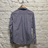 COMME DES GARÇONS 
COMME DES GARÇONS GIRL
NAVY/WHITE STRIPED SHIRT