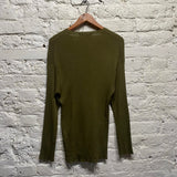 COMME DES GARÇONS HOMME AD1996 ARMY GREEN SILK/COTTON KNIT