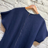 COMME DES GARCONS 	NAVY KNIT DRESS AD 2014