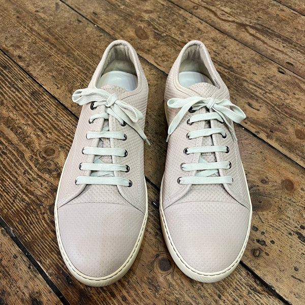 LANVIN LIGHT GREY LEATHER PUMPS