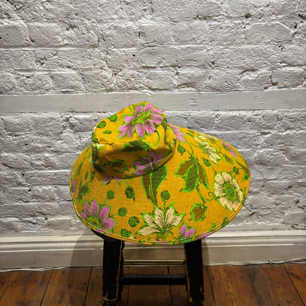 ALÉMAIS COTTON YELLOW FLORAL SUN HAT