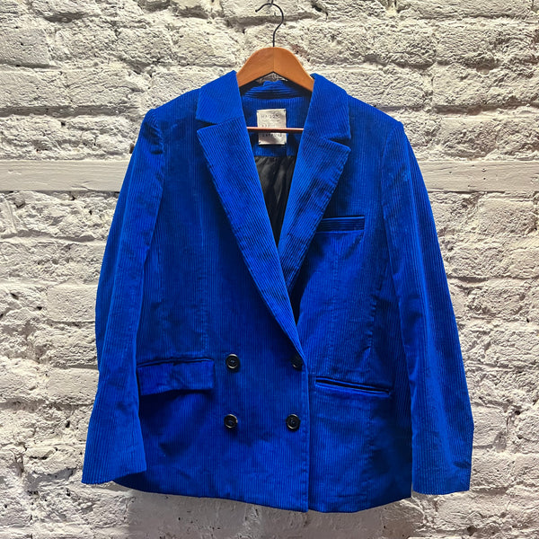 MAISON RABIH KAYROUZ
ELECTRIC BLUE CORD DOUBLE BREASTED SUIT