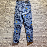KENZO JEANS FLORAL PRINT WOMENS JEANS