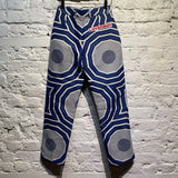 CHARLES JEFFREY LOVERBOY BLUE GRAPHIC PRINT WOVEN TROUSERS