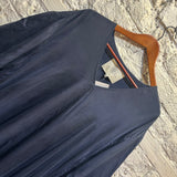 STUDIO NICHOLSON	NAVY V-NECK DRESS