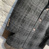 DANIEL TISSU WOOL CHECK OVERCOAT