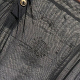 JEAN PAUL GAULTIER MAILLE FINE BLACK MESH POLO SHIRT