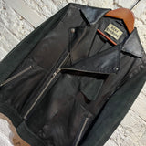 ACNE STUDIOS BLACK LEATHER/SUEDE BIKER JACKET