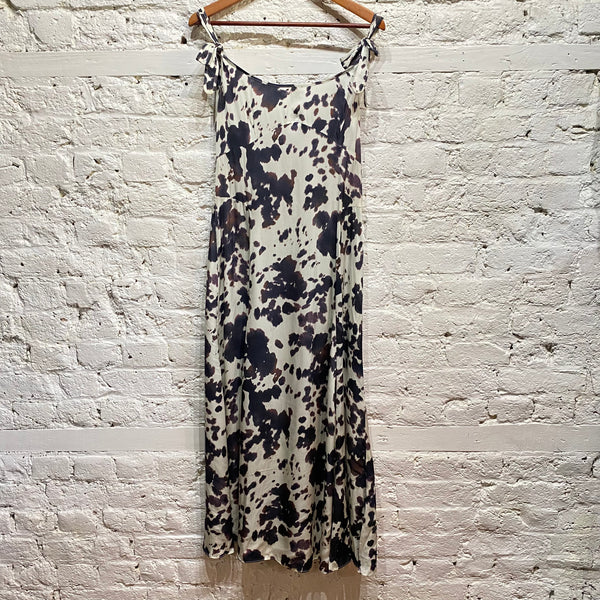 ALEXA CHUNG
BROWN/WHITE PRINT VISCOSE DRESS