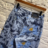 KENZO JEANS FLORAL PRINT WOMENS JEANS