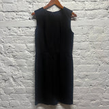 ACNE STUDIOS BLACK COTTON DRESS WITH WHITE COTTON LINING