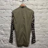 DRIES VAN NOTEN TAN SHIRT CHECK SLEEVES