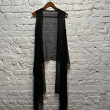 HAIDER ACKERMANN 
BLACK CHIFFON WRAP