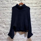 TOGA PULLA 	WOOL ALPACA NAVY KNIT